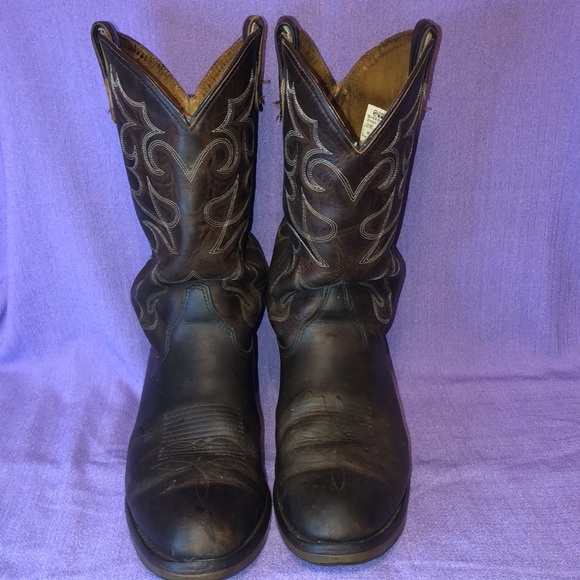 Used Men’s Double H Gel Ice Work Cowboy Boots Size 10.5D DH1552 Brown - Picture 3 of 13